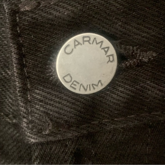 NWT CARMAR Emelia High Rise Black Straight Leg Crop Distressed Jeans Size 30 - Picture 10 of 13